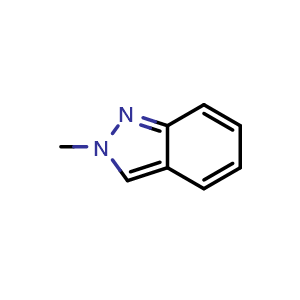 Chemical structure of 2-methyl-2H-indazole , CAS 4838-00-0, AChemBlock S75405