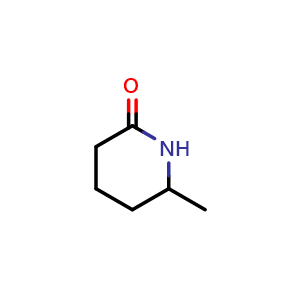 Chemical structure of 6-methylpiperidin-2-one , CAS 4775-98-8, AChemBlock S75429