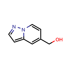 Chemical structure of {pyrazolo[1,5-a]pyridin-5-yl}methanol , CAS 474432-57-0, AChemBlock S75451