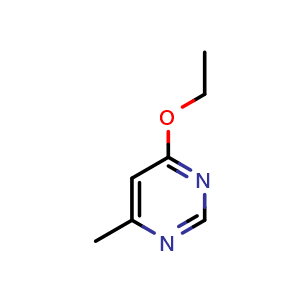 Chemical structure of 4-ethoxy-6-methylpyrimidine , CAS 4718-50-7, AChemBlock S75458