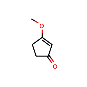 Chemical structure of 3-methoxycyclopent-2-en-1-one , CAS 4683-50-5, AChemBlock S75462