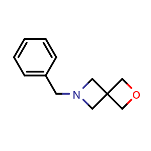 Chemical structure of 6-benzyl-2-oxa-6-azaspiro[3.3]heptane , CAS 46246-91-7, AChemBlock S75471