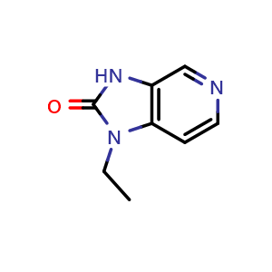 Chemical structure of 1-ethyl-3H-imidazo[4,5-c]pyridin-2-one , CAS 460739-65-5, AChemBlock S75473