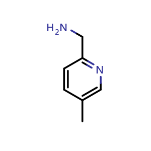 Chemical structure of (5-Methyl-2-pyridyl)methanamine , CAS 45715-08-0, AChemBlock S75489