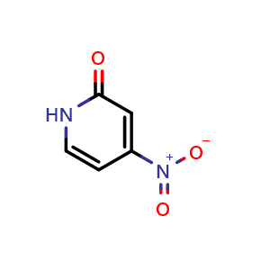 Chemical structure of 4-nitro-1H-pyridin-2-one , CAS 4487-51-8, AChemBlock S75516