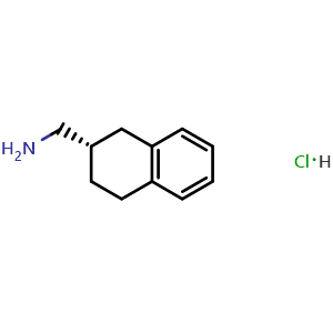 Chemical structure of [(2S)-1,2,3,4-tetrahydronaphthalen-2-yl]methanamine hydrochloride , CAS 437763-66-1, AChemBlock S75543