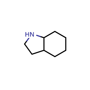 Chemical structure of octahydro-1H-indole , CAS 4375-14-8, AChemBlock S75546