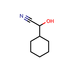 Chemical structure of 2-cyclohexyl-2-hydroxyacetonitrile , CAS 4354-47-6, AChemBlock S75552