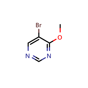 Chemical structure of 5-bromo-4-methoxypyrimidine , CAS 4319-85-1, AChemBlock S75560