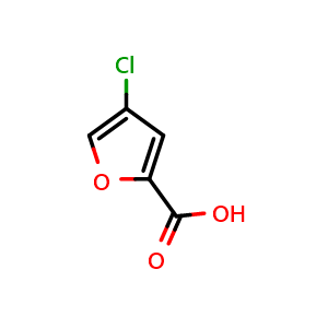 Chemical structure of 4-chlorofuran-2-carboxylic acid , CAS 4303-17-7, AChemBlock S75566