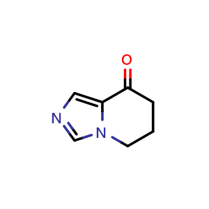 Chemical structure of 5H,6H,7H,8H-imidazo[1,5-a]pyridin-8-one , CAS 426219-51-4, AChemBlock S75581