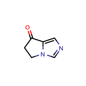 Chemical structure of 5H,6H,7H-pyrrolo[1,2-c]imidazol-7-one , CAS 426219-43-4, AChemBlock S75582