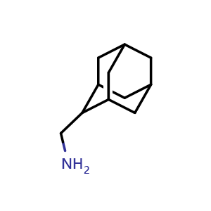 Chemical structure of 1-(adamantan-2-yl)methanamine , CAS 42067-67-4, AChemBlock S75601