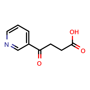 Chemical structure of 4-oxo-4-(pyridin-3-yl)butanoic acid , CAS 4192-31-8, AChemBlock S75609