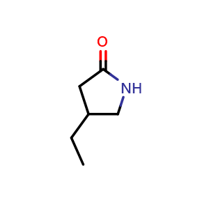 Chemical structure of 4-ethylpyrrolidin-2-one , CAS 41819-75-4, AChemBlock S75617