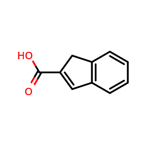 Chemical structure of 1H-indene-2-carboxylic acid , CAS 41712-14-5, AChemBlock S75623