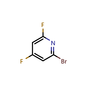 Chemical structure of 2-bromo-4,6-difluoropyridine , CAS 41404-63-1, AChemBlock S75635