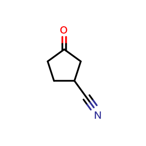 Chemical structure of 3-oxocyclopentane-1-carbonitrile , CAS 41171-91-9, AChemBlock S75650
