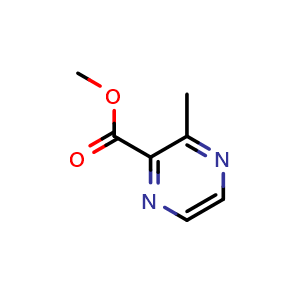 Chemical structure of methyl 3-methylpyrazine-2-carboxylate , CAS 41110-29-6, AChemBlock S75654
