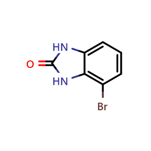 Chemical structure of 4-bromo-1,3-dihydrobenzimidazol-2-one , CAS 40644-16-4, AChemBlock S75681