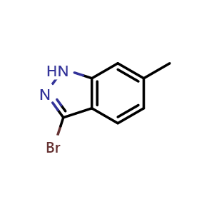 Chemical structure of 3-bromo-6-methyl-1h-indazole , CAS 40598-73-0, AChemBlock S75684