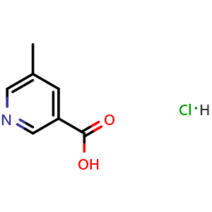 Chemical structure of 5-methylpyridine-3-carboxylic acid hydrochloride , CAS 40473-04-9, AChemBlock S75697