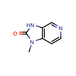 Chemical structure of 1-methyl-3H-imidazo[4,5-c]pyridin-2-one , CAS 40423-52-7, AChemBlock S75702