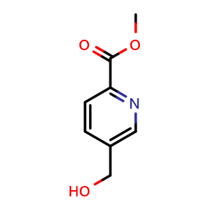 Chemical structure of methyl 5-(hydroxymethyl)pyridine-2-carboxylate , CAS 39977-42-9, AChemBlock S75725