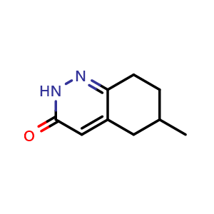Chemical structure of 6-methyl-2,3,5,6,7,8-hexahydrocinnolin-3-one , CAS 39716-44-4, AChemBlock S75746