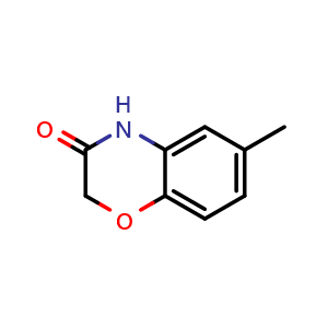 Chemical structure of 6-methyl-3,4-dihydro-2H-1,4-benzoxazin-3-one , CAS 39522-25-3, AChemBlock S75765