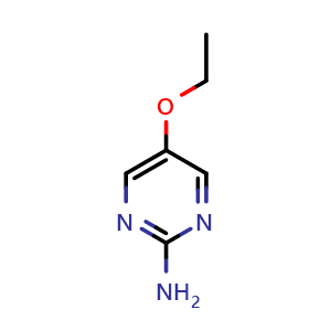 Chemical structure of 5-ethoxypyrimidin-2-amine , CAS 39268-74-1, AChemBlock S75771