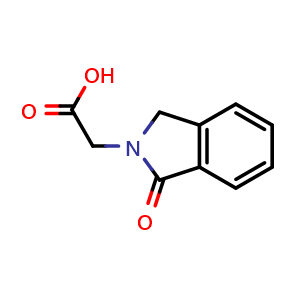 Chemical structure of 2-(1-oxo-2,3-dihydro-1H-isoindol-2-yl)acetic acid , CAS 39221-42-6, AChemBlock S75774