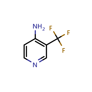 Chemical structure of 3-(trifluoromethyl)pyridin-4-amine , CAS 387824-61-5, AChemBlock S75798