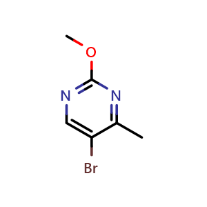 Chemical structure of 5-bromo-2-methoxy-4-methylpyrimidine , CAS 38696-23-0, AChemBlock S75803