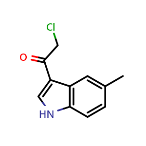 Chemical structure of 2-chloro-1-(5-methyl-1H-indol-3-yl)ethan-1-one , CAS 38693-12-8, AChemBlock S75804