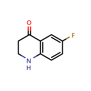 Chemical structure of 6-fluoro-1,2,3,4-tetrahydroquinolin-4-one , CAS 38470-26-7, AChemBlock S75812