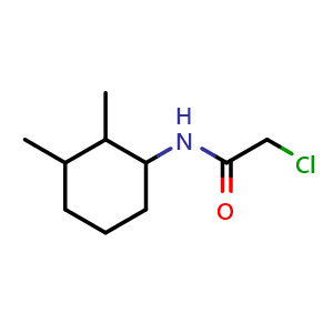 Chemical structure of 2-chloro-N-(2,3-dimethylcyclohexyl)acetamide , CAS 381723-89-3, AChemBlock S75828