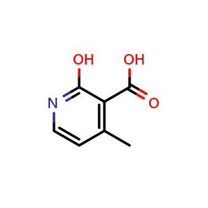 Chemical structure of 2-hydroxy-4-methylpyridine-3-carboxylic acid , CAS 38076-81-2, AChemBlock S75831