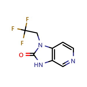 Chemical structure of 1-(2,2,2-trifluoroethyl)-3H-imidazo[4,5-c]pyridin-2-one , CAS 380605-32-3, AChemBlock S75835