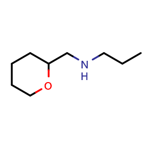Chemical structure of [(oxan-2-yl)methyl](propyl)amine , CAS 37749-81-8, AChemBlock S75852