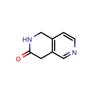 Chemical structure of 1,2,3,4-tetrahydro-2,6-naphthyridin-3-one , CAS 37125-44-3, AChemBlock S75880