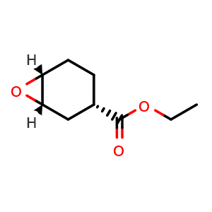 Chemical structure of ethyl (1S,3S,6R)-7-oxabicyclo[4.1.0]heptane-3-carboxylate , CAS 365997-31-5, AChemBlock S75901