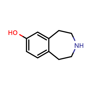 Chemical structure of 2,3,4,5-tetrahydro-1H-3-benzazepin-7-ol , CAS 36133-00-3, AChemBlock S75920