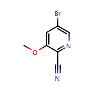 Chemical structure of 5-bromo-3-methoxy-pyridine-2-carbonitrile , CAS 36057-46-2, AChemBlock S75923