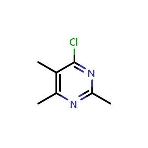 Chemical structure of 4-Chloro-2,5,6-trimethylpyrimidine , CAS 34916-70-6, AChemBlock S75985