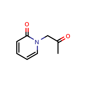 Chemical structure of 1-(2-oxopropyl)-1,2-dihydropyridin-2-one , CAS 34812-46-9, AChemBlock S75989