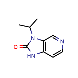 Chemical structure of 3-isopropyl-1H-imidazo[4,5-c]pyridin-2-one , CAS 34654-23-4, AChemBlock S76000
