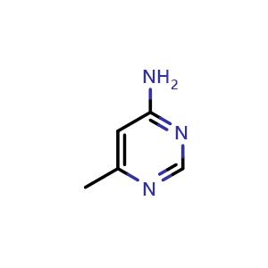 Chemical structure of 6-methylpyrimidin-4-amine , CAS 3435-28-7, AChemBlock S76021