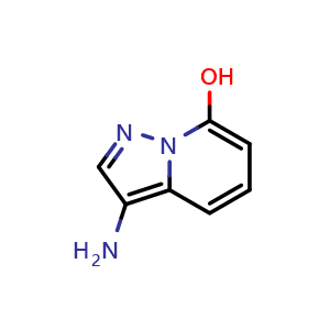 Chemical structure of 3-Aminopyrazolo[1,5-a]pyridin-7-ol , CAS 340961-98-0, AChemBlock S76033
