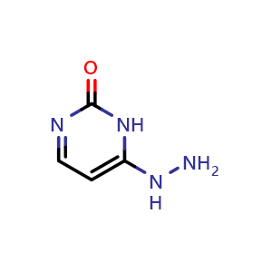 Chemical structure of 6-hydrazinyl-1,2-dihydropyrimidin-2-one , CAS 3310-41-6, AChemBlock S76078